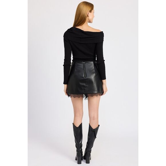 En Saison Black A-Line Skirt - Picture 2 of 9